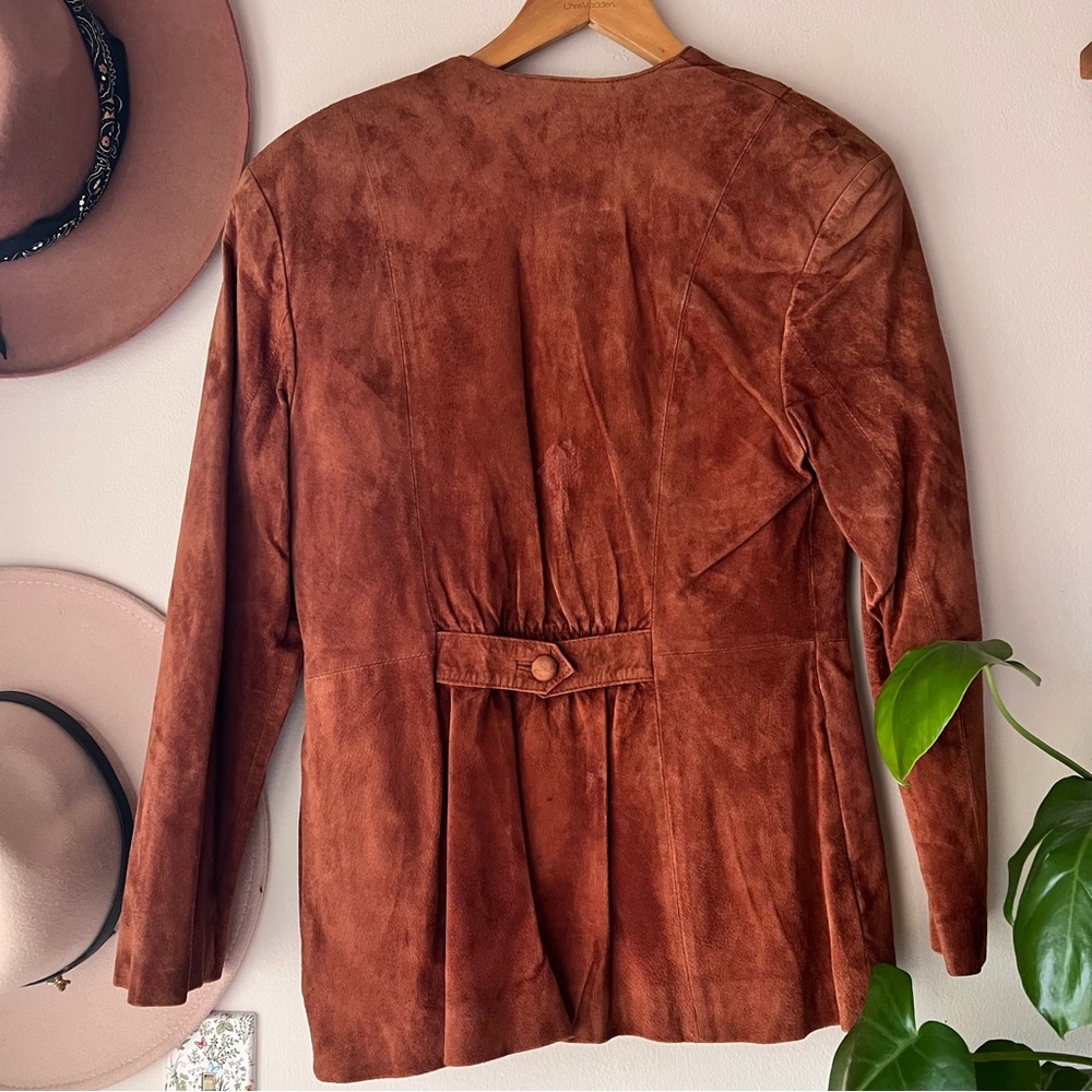 VINTAGE Suede Genuine Leather Jacket Women’s SIZE‎ 8 blazer western equestrian - Picture 2 of 5